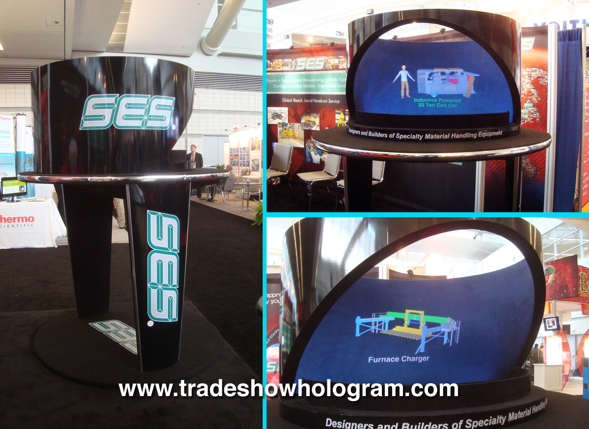 3D Holographic Projection exhibited at trade show.