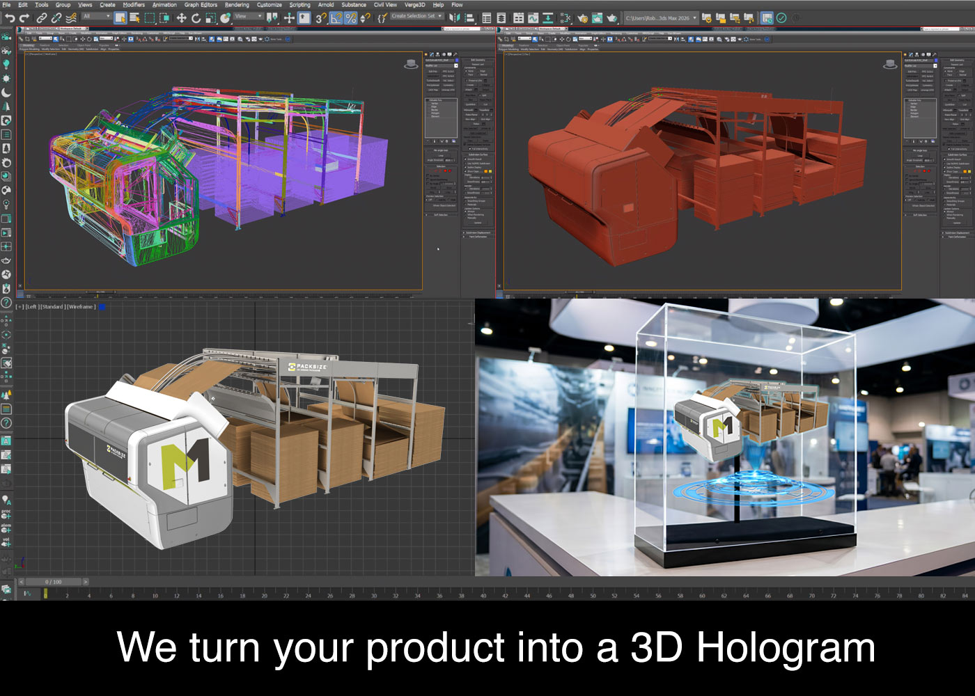 Content Creation for LED Hologram  Fans 